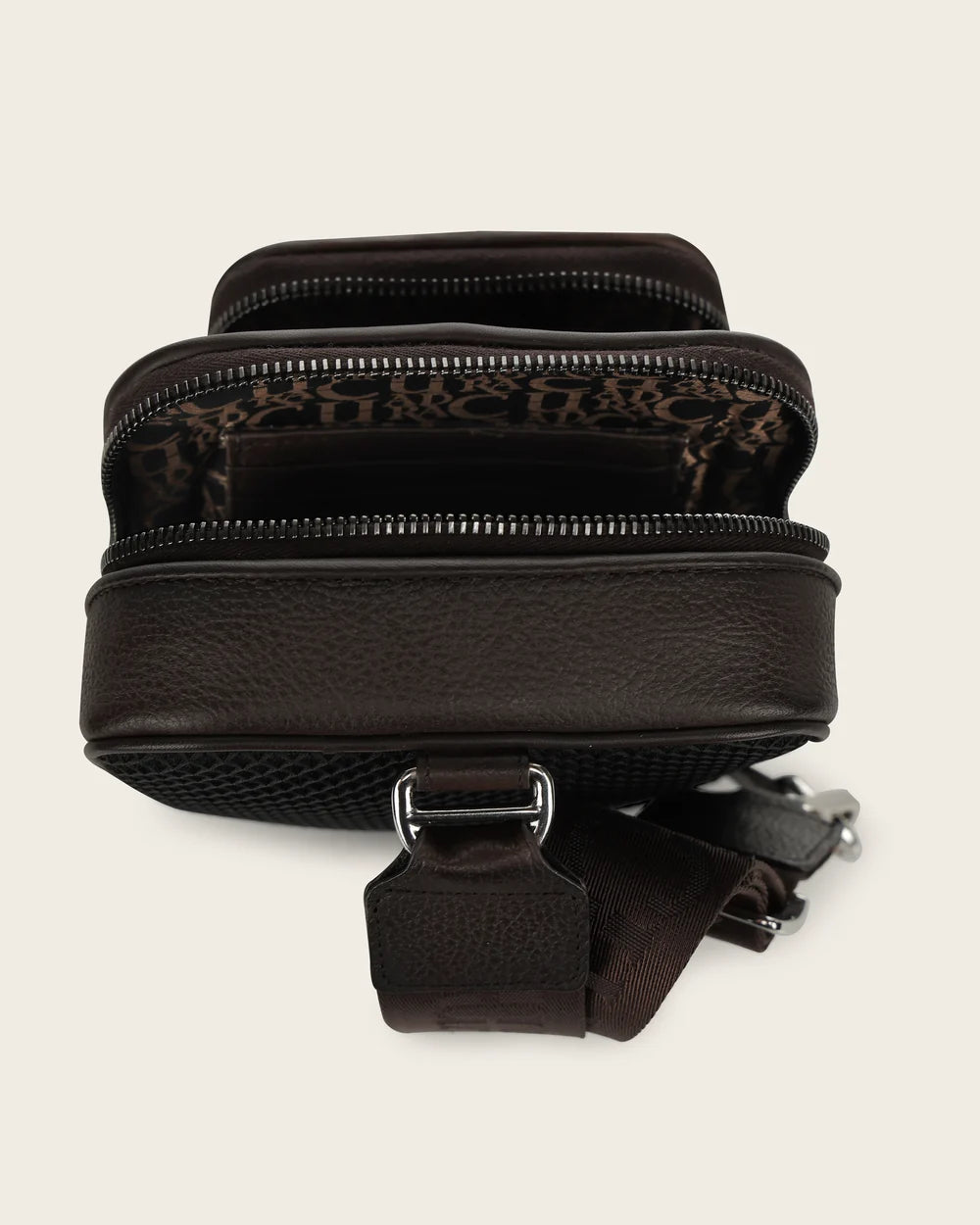 BOC54PH - Cuadra brown casual fashion python crossbody sling bag for men