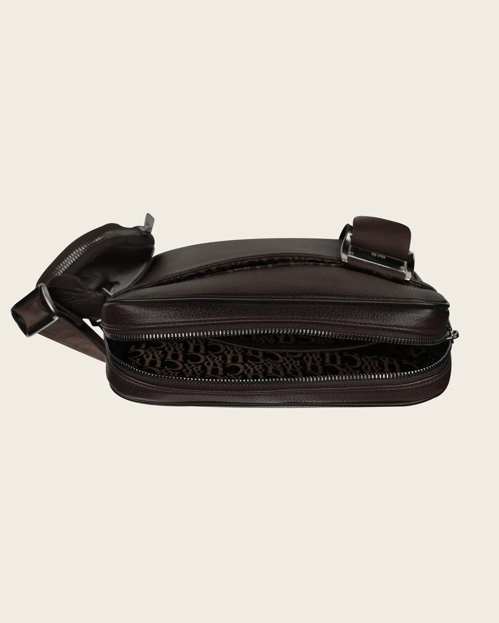 BOC61FY - Cuadra gray casual fashion caiman crossbody messenger bag for men