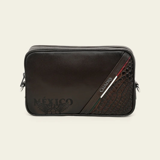 BOC62AL - Cuadra brown alligator leather bag