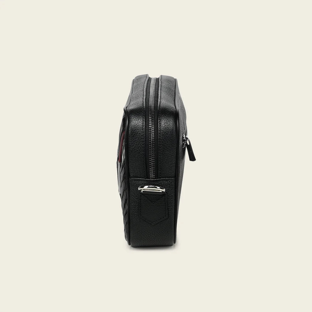 BOC62AL - Cuadra black alligator leather bag