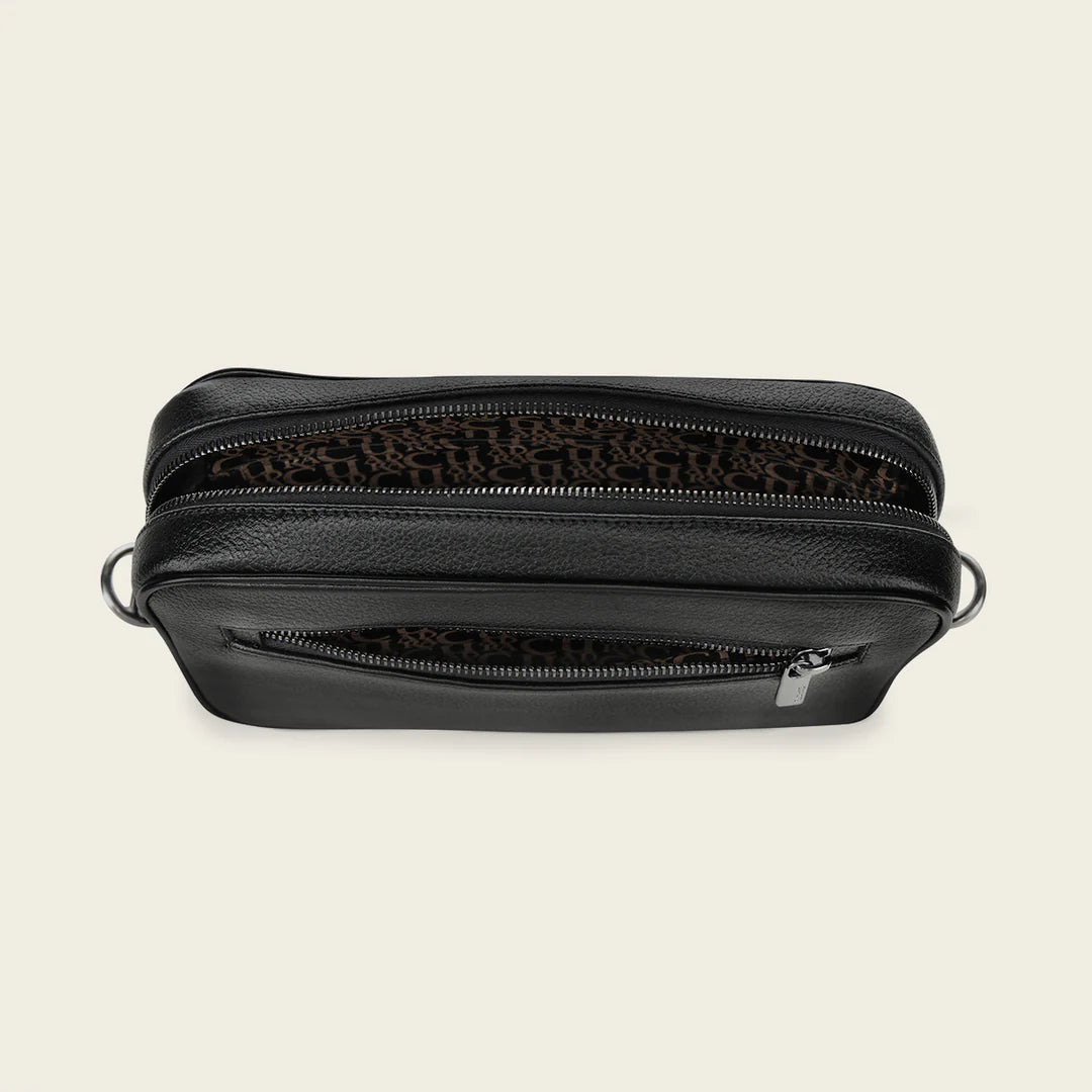 BOC62AL - Cuadra black alligator leather bag