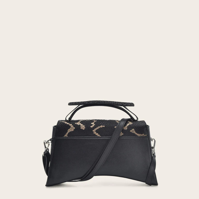 BOD0CPH - Cuadra black dress fashion python handbag for women-Kuet.us