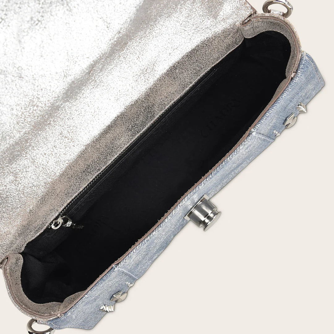 BOD0FPH - Cuadra Silver Dress Fashion Python Handbag for Women