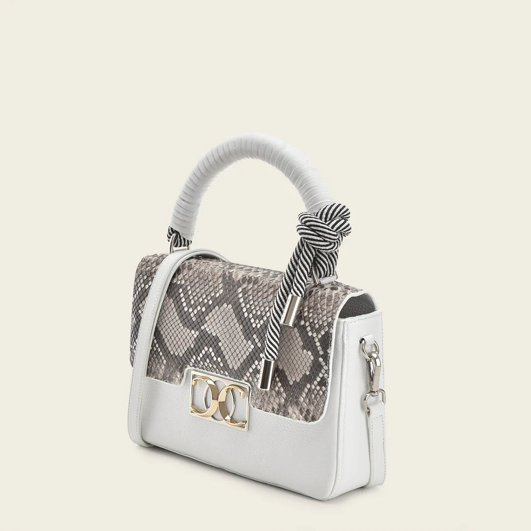 BOD0IPH - Cuadra White Dress Fashion Python Handbag for Women