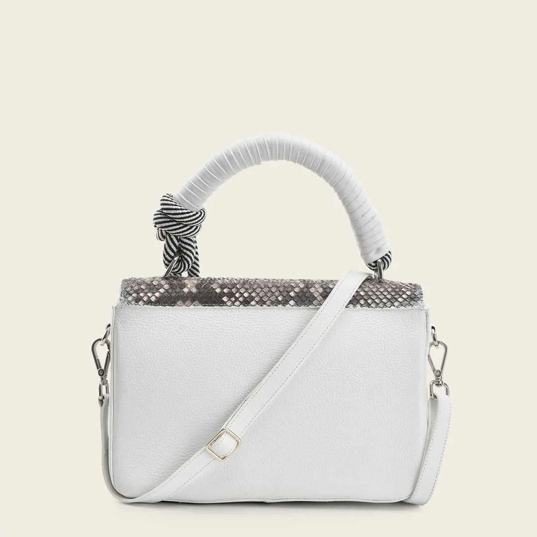 BOD0IPH - Cuadra White Dress Fashion Python Handbag for Women