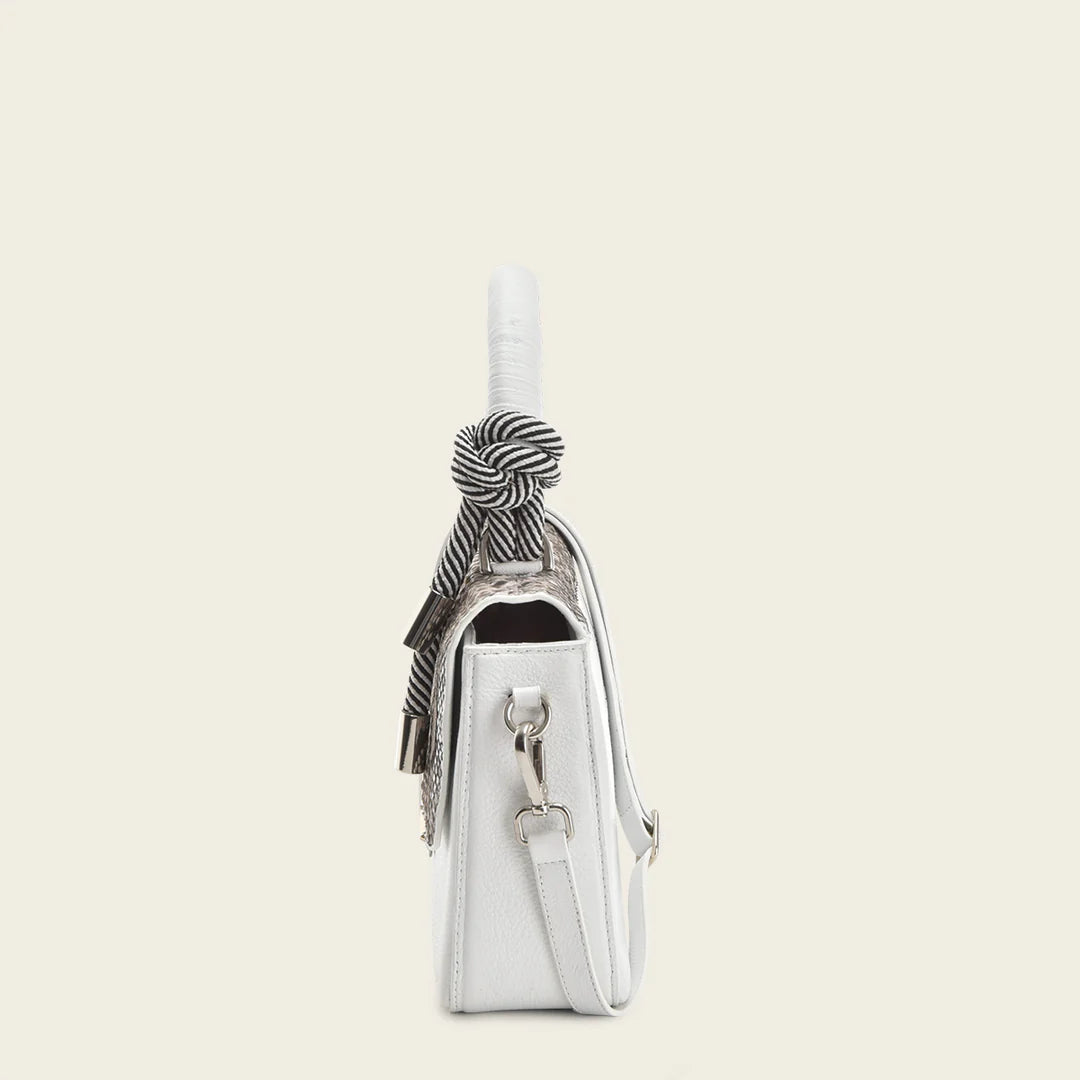 BOD0IPH - Cuadra White Dress Fashion Python Handbag for Women