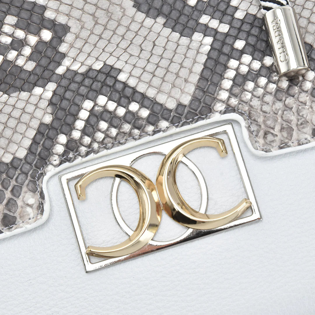 BOD0IPH - Cuadra White Dress Fashion Python Handbag for Women