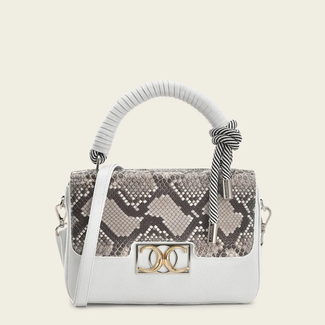 BOD0IPH - Cuadra White Dress Fashion Python Handbag for Women