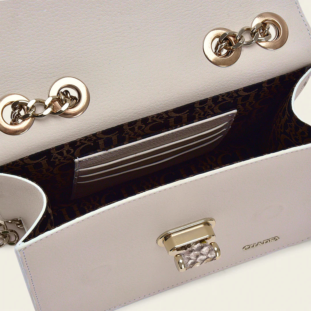 BOD0MPH - Cuadra Bone Dress Fashion Python Handbag for Women