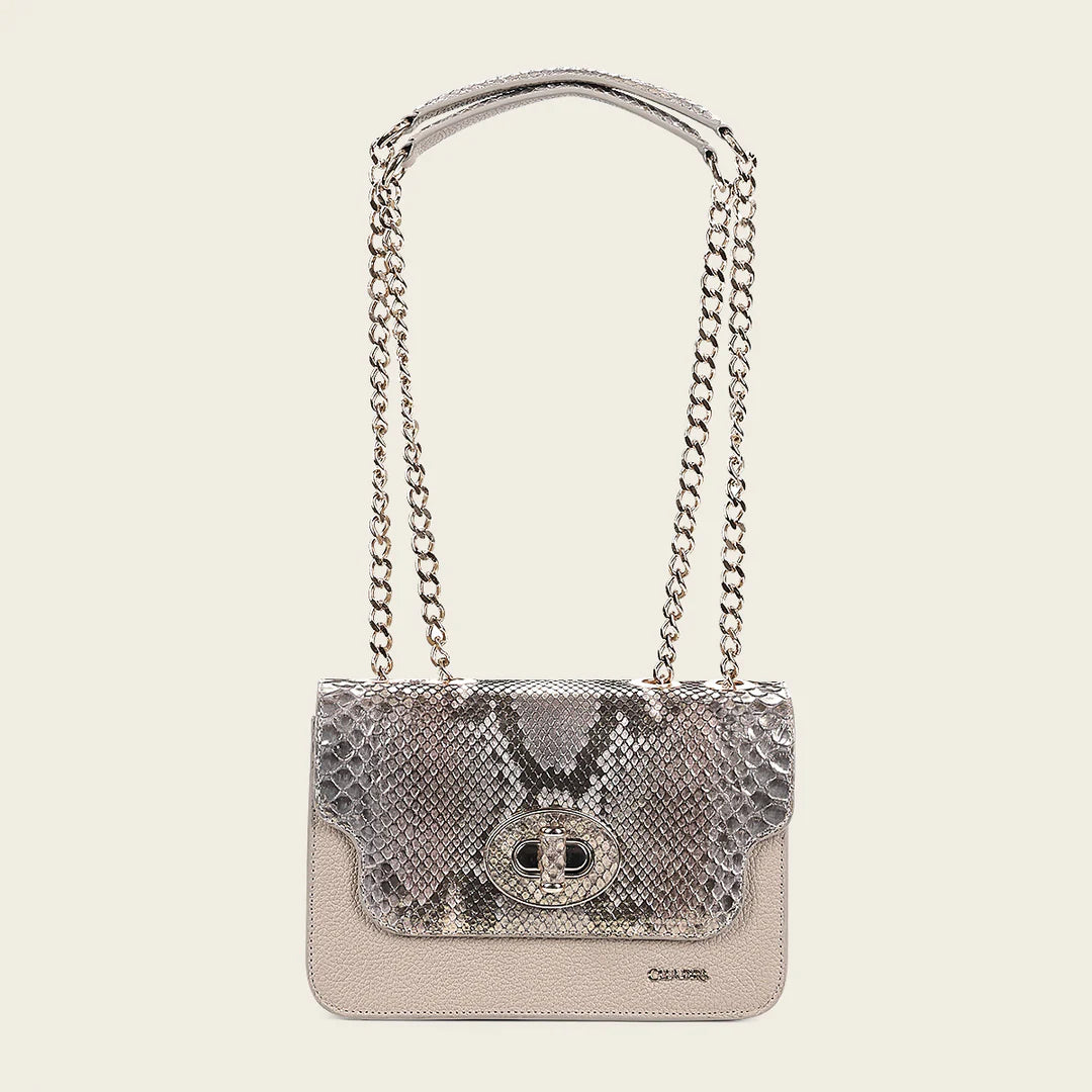 BOD0MPH - Cuadra Bone Dress Fashion Python Handbag for Women
