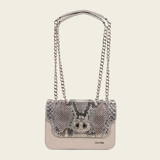BOD0MPH - Cuadra Bone Dress Fashion Python Handbag for Women