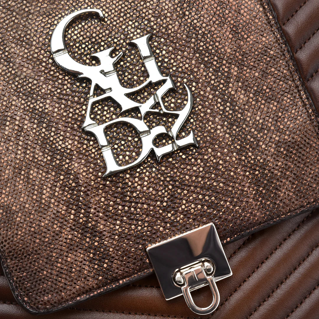 BOD0WCR - Cuadra Honey Casual Western Carunga Snakeskin Handles Bag
