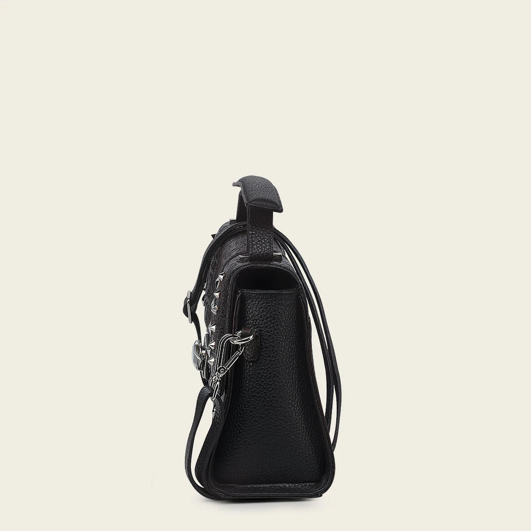 BOD1PRS - Cuadra chocolate leather shoulder bag for women
