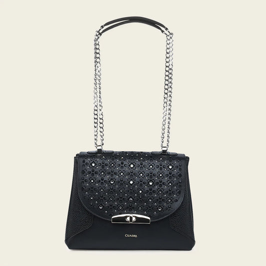 BOD1RRS - Cuadra Black Casual Fashion Leather Shoulder Bag for Women