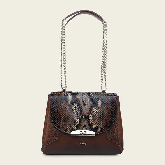 BOD1SPH - Cuadra brown casual fashion python handbag for women