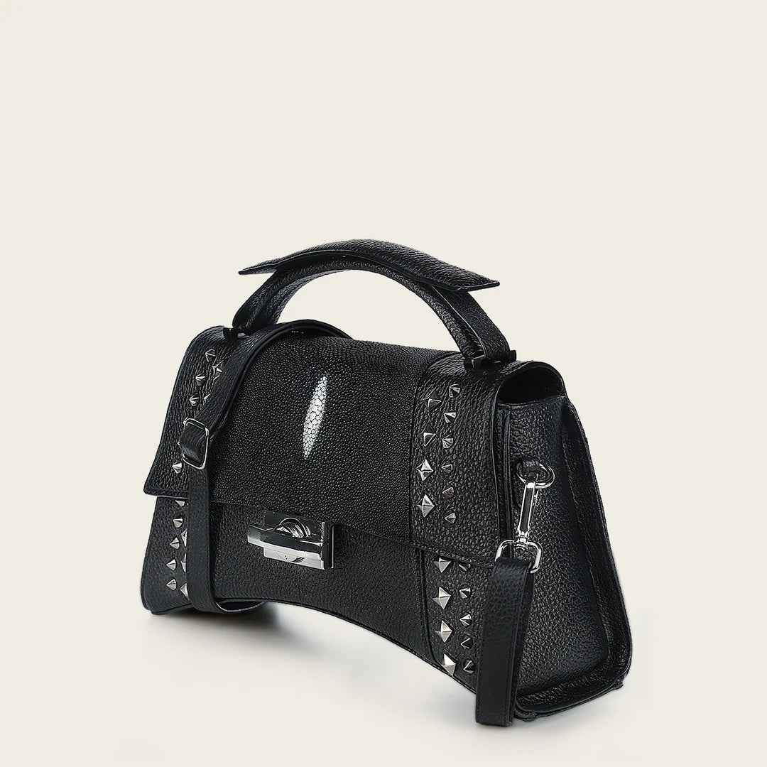 BOD1VMA - Cuadra Black Dress Fashion Stingray Totebag for Women
