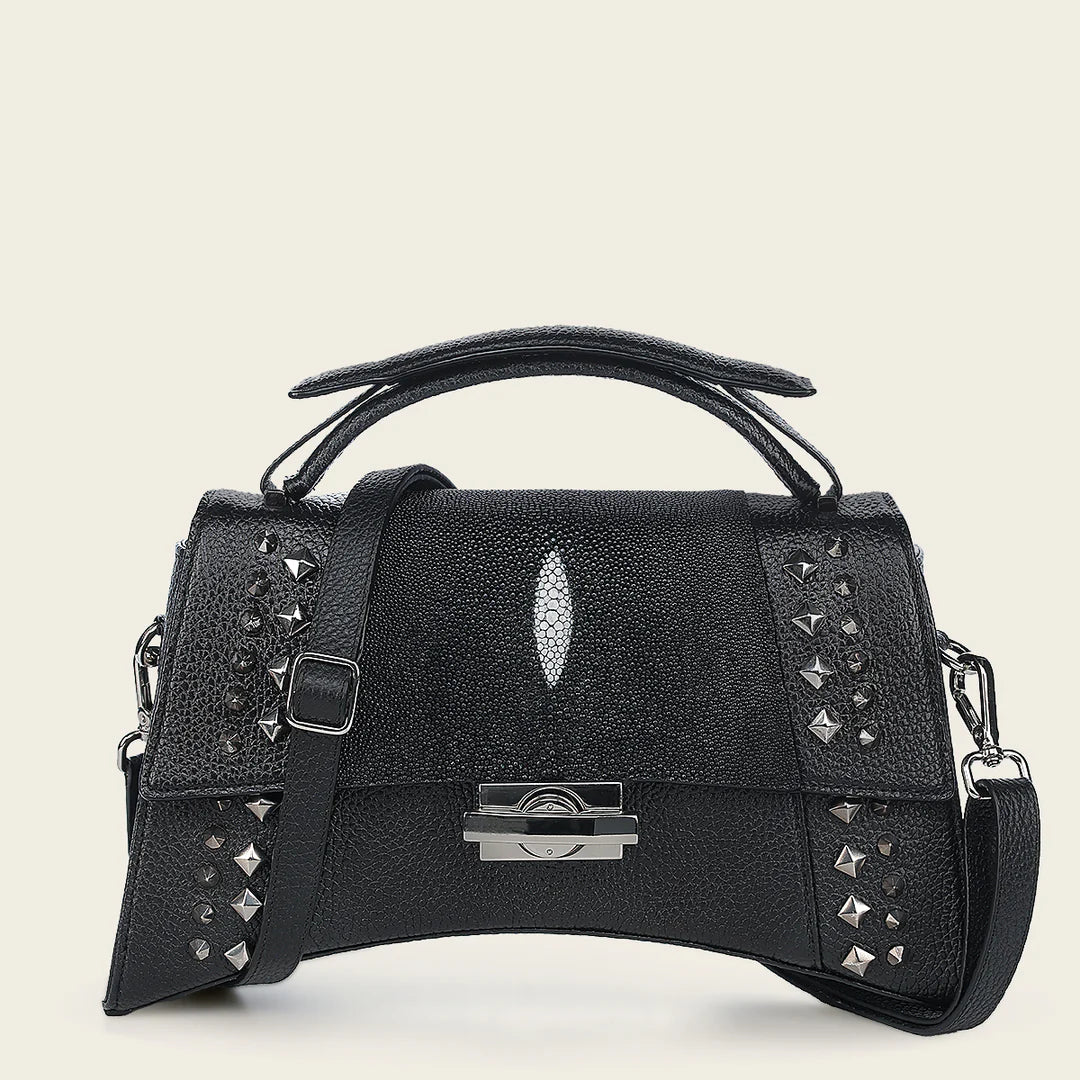 BOD1VMA - Cuadra Black Dress Fashion Stingray Totebag for Women