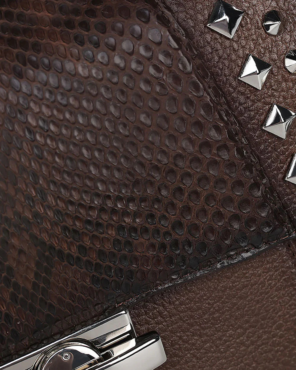 BOD1VPH - Cuadra brown python skin shoulder bag for women