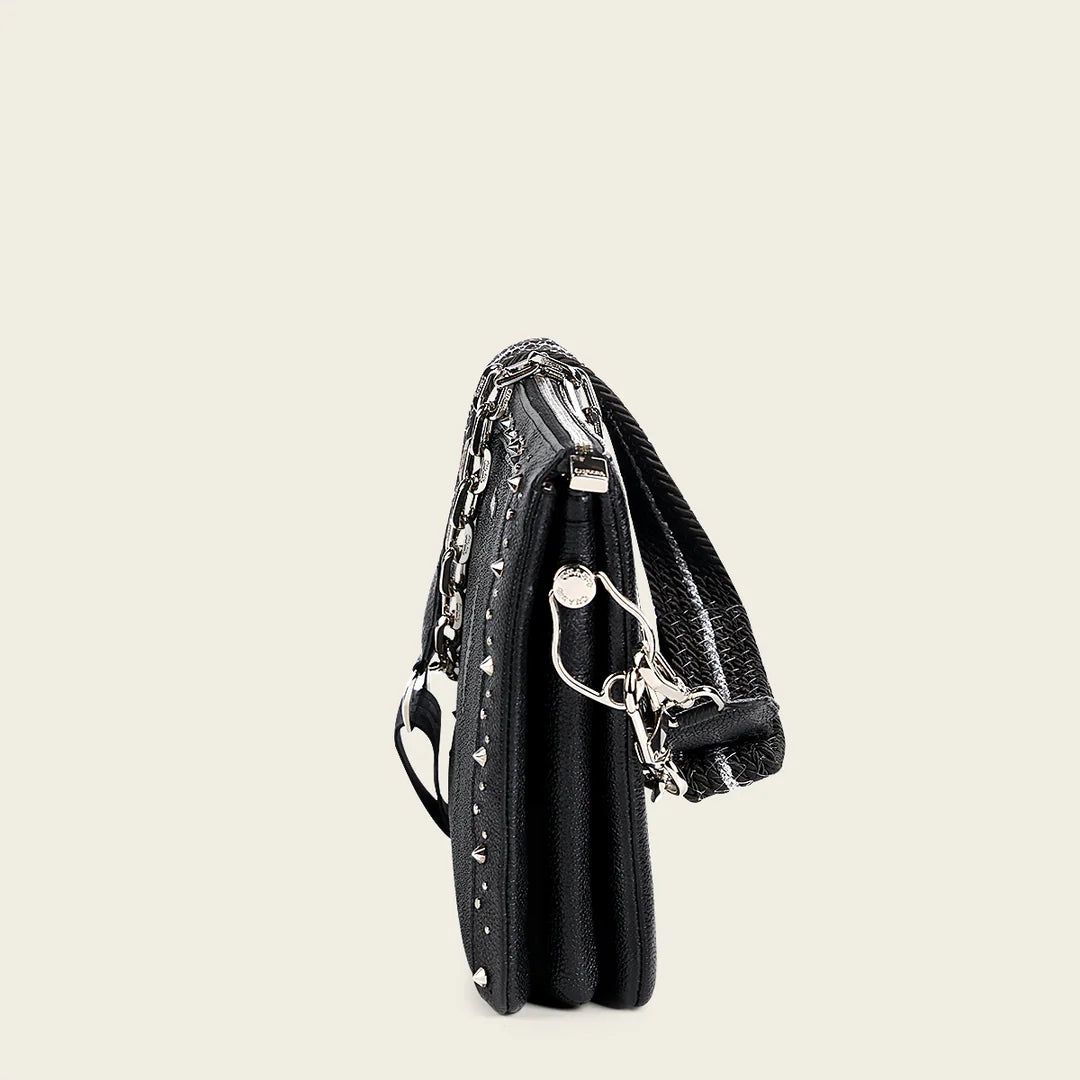 BOD1YMA - Cuadra Black Dress Fashion Stingray Totebag for Women