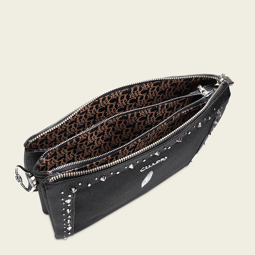 BOD1YMA - Cuadra Black Dress Fashion Stingray Totebag for Women
