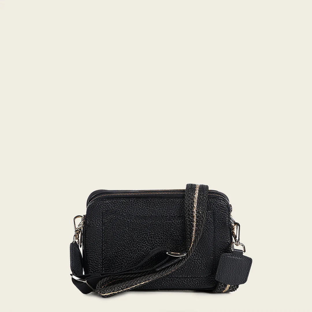 BOD2BMA - Cuadra Black Dress Fashion Stingray Shoulder Bag for Women