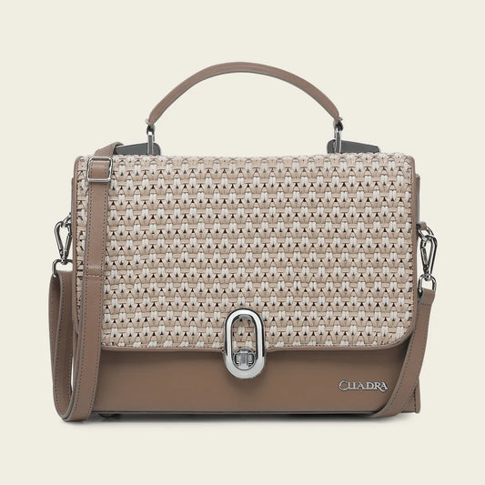 BOD2KRS - Cuadra almond fashion leather tote bag for women