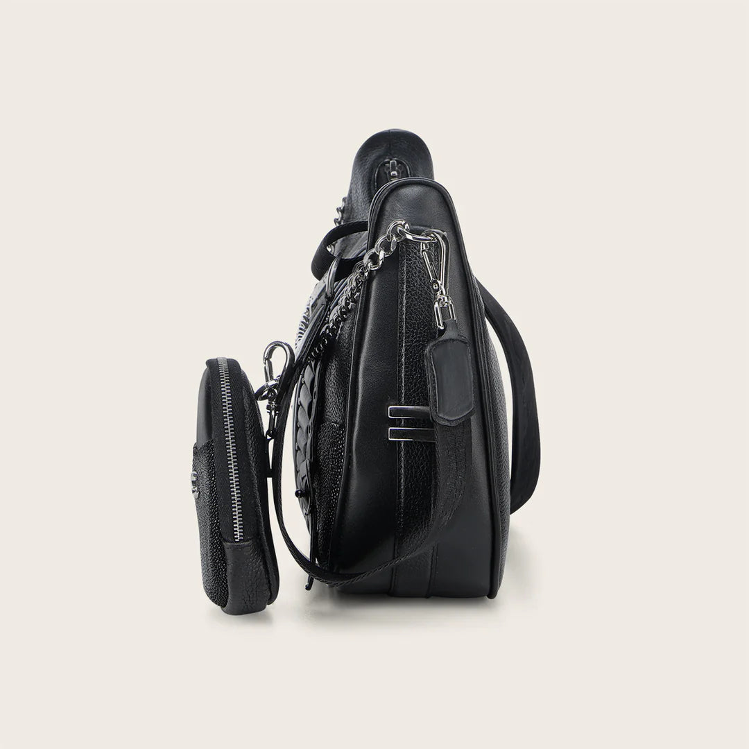 BOD3DMA - Cuadra black dress fashion stingray leather purse for women