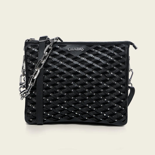BOD3JBO - Cuadra Black Dress Fashion Leather Purse for Women