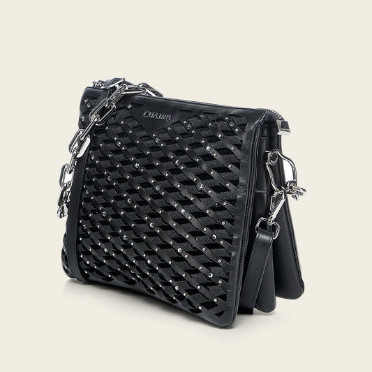 BOD3JBO - Cuadra Black Dress Fashion Leather Purse for Women