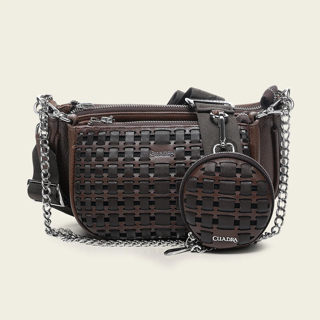 BOD3YRS - Cuadra Brown Casual Fashion Leather Crossbody Bag for Women