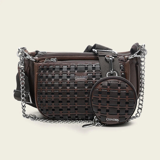 BOD3YRS - Cuadra Brown Casual Fashion Leather Crossbody Bag for Women