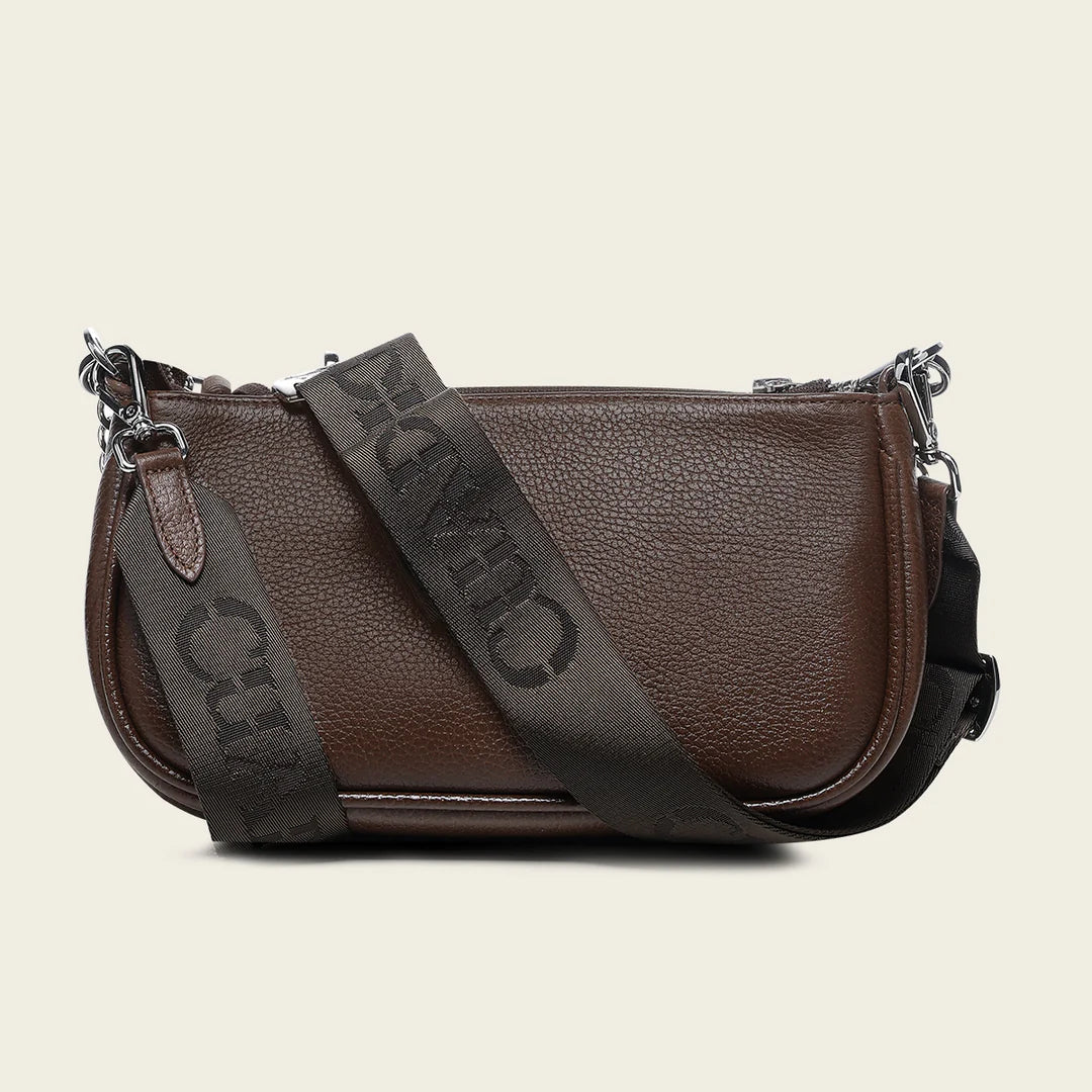BOD3YRS - Cuadra Brown Casual Fashion Leather Crossbody Bag for Women