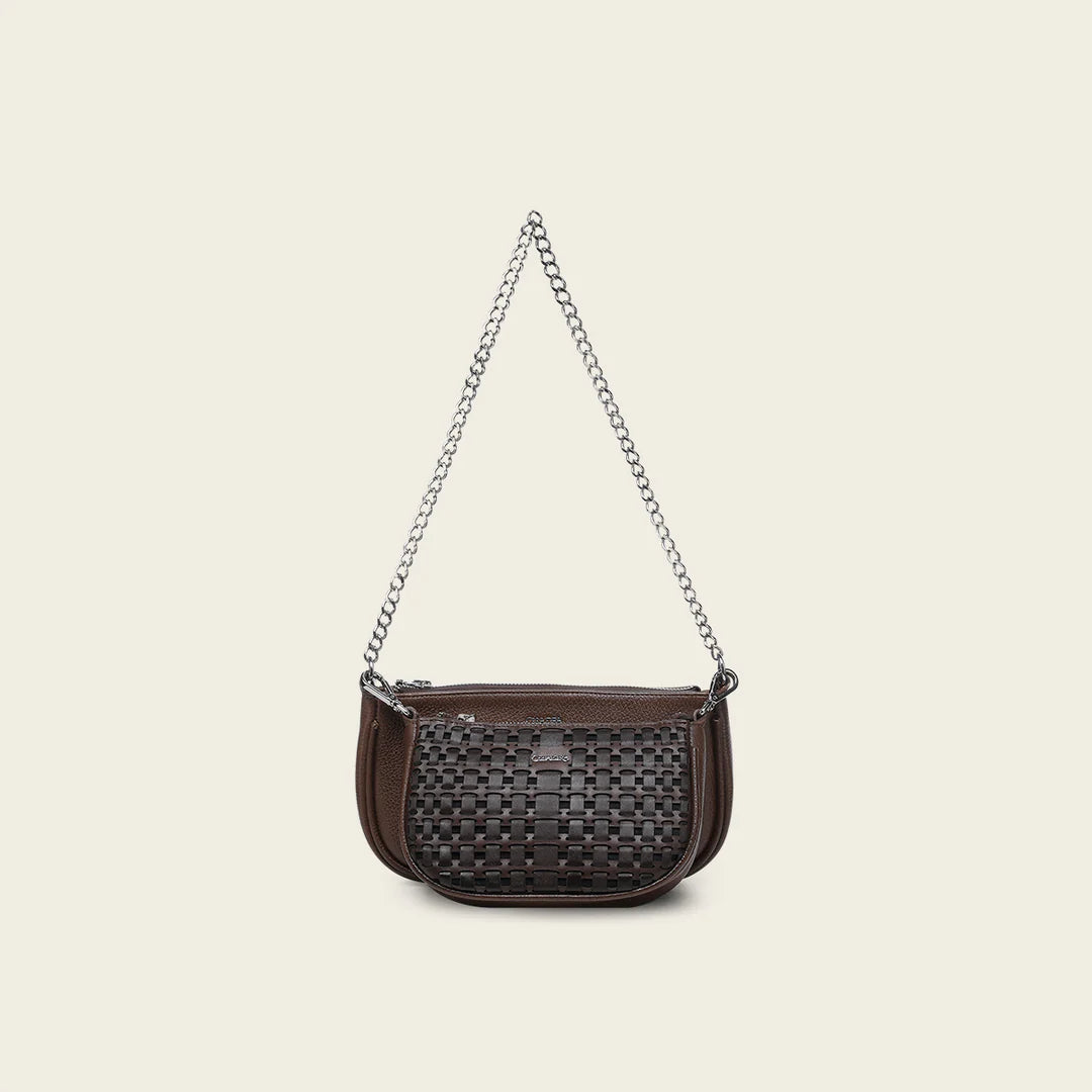 BOD3YRS - Cuadra Brown Casual Fashion Leather Crossbody Bag for Women