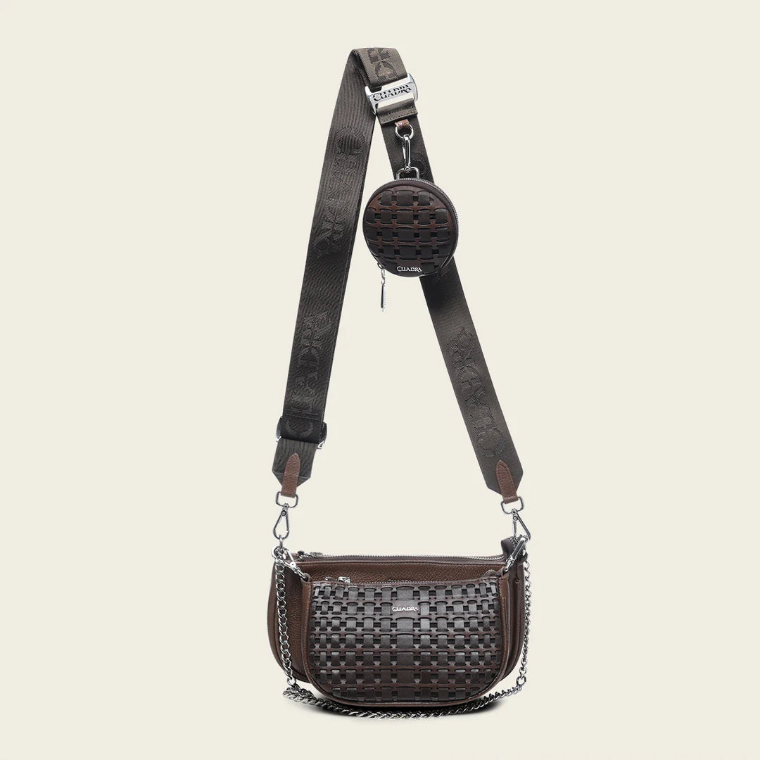 BOD3YRS - Cuadra Brown Casual Fashion Leather Crossbody Bag for Women