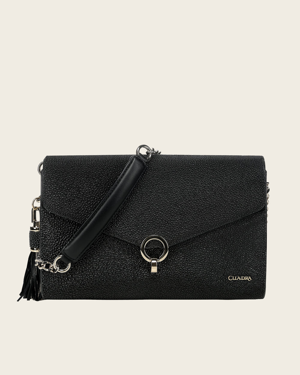 BOD4BMA - Cuadra Black Dress Fashion Stingray Hand Purse for Women