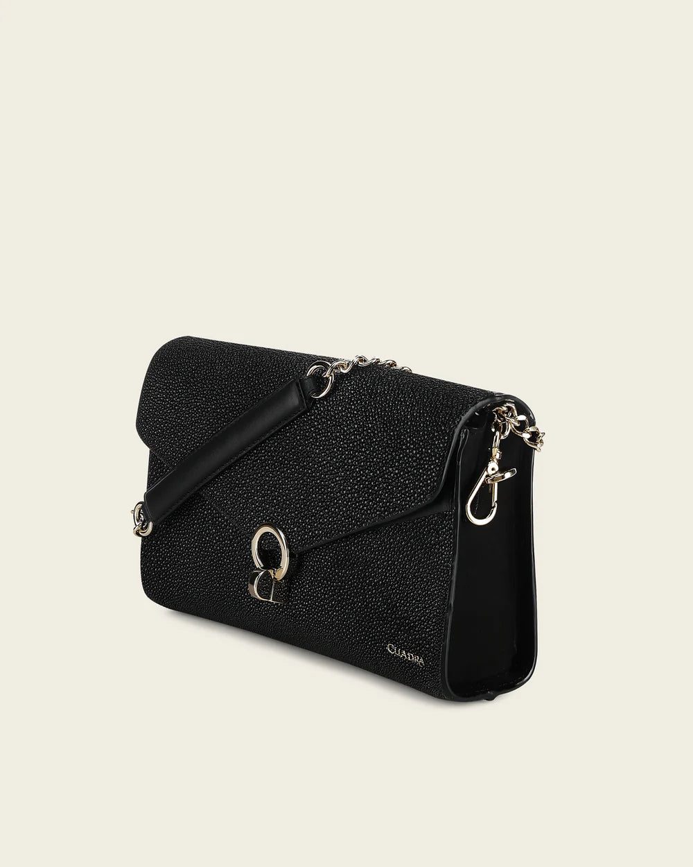 BOD4BMA - Cuadra Black Dress Fashion Stingray Hand Purse for Women