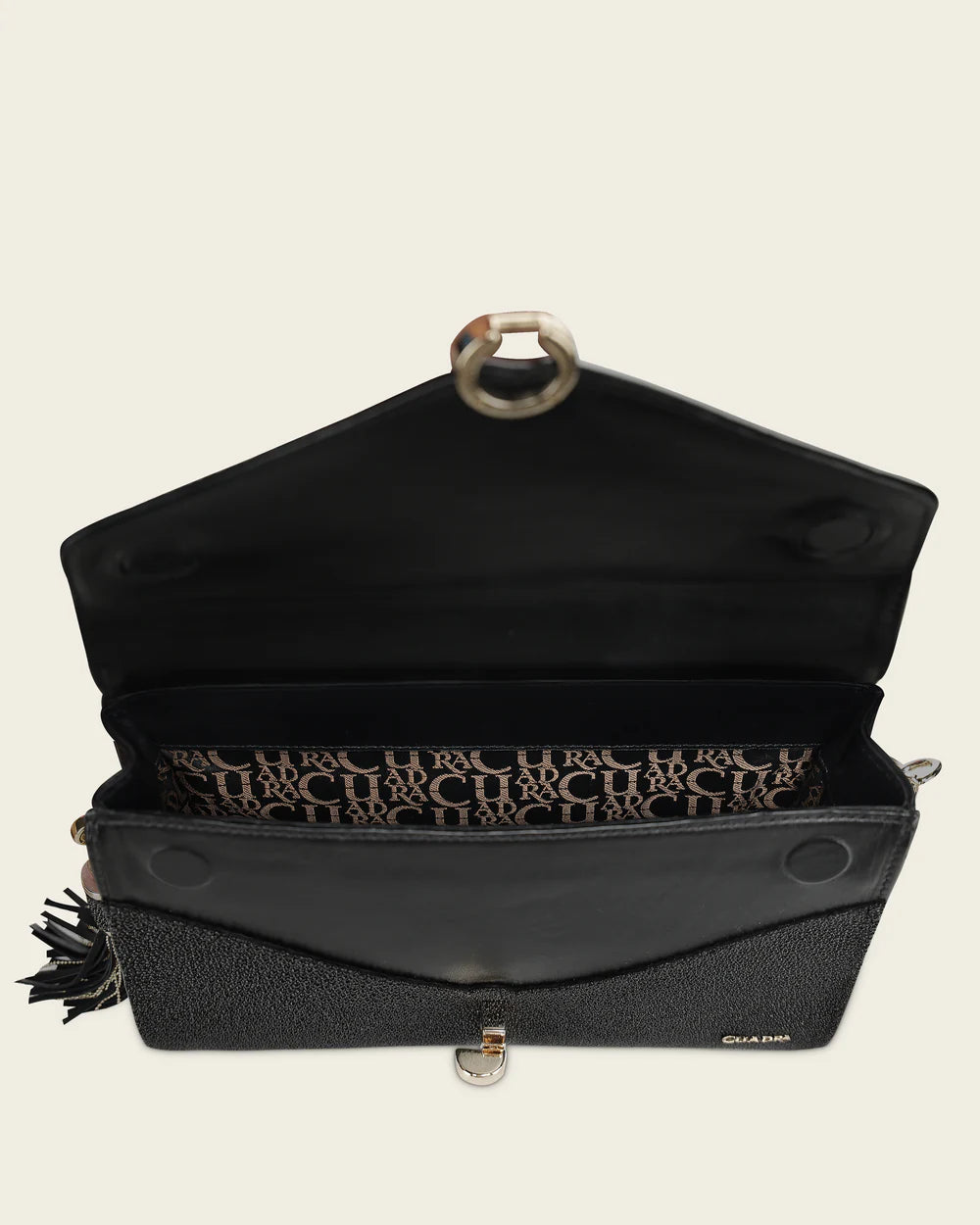 BOD4BMA - Cuadra Black Dress Fashion Stingray Hand Purse for Women