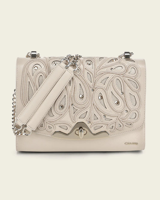 BOD4CRS - Cuadra Beige Fashion Leather Tote Bag for Women