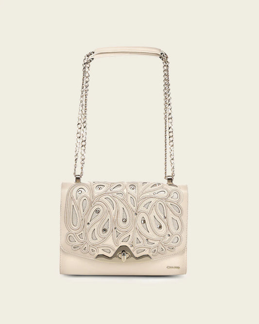 BOD4CRS - Cuadra Beige Fashion Leather Tote Bag for Women