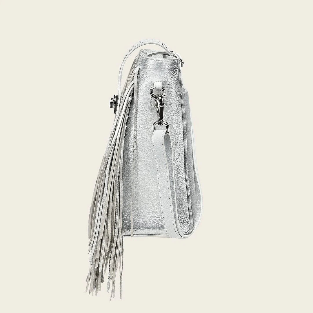 BOD4DPM - Cuadra Silver Fashion Python Skin Tote Bag for Women