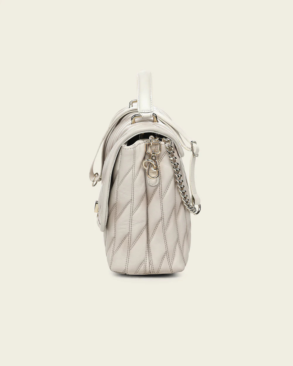 BOD4GCO - Cuadra White Fashion Leather Tote Bag for Women