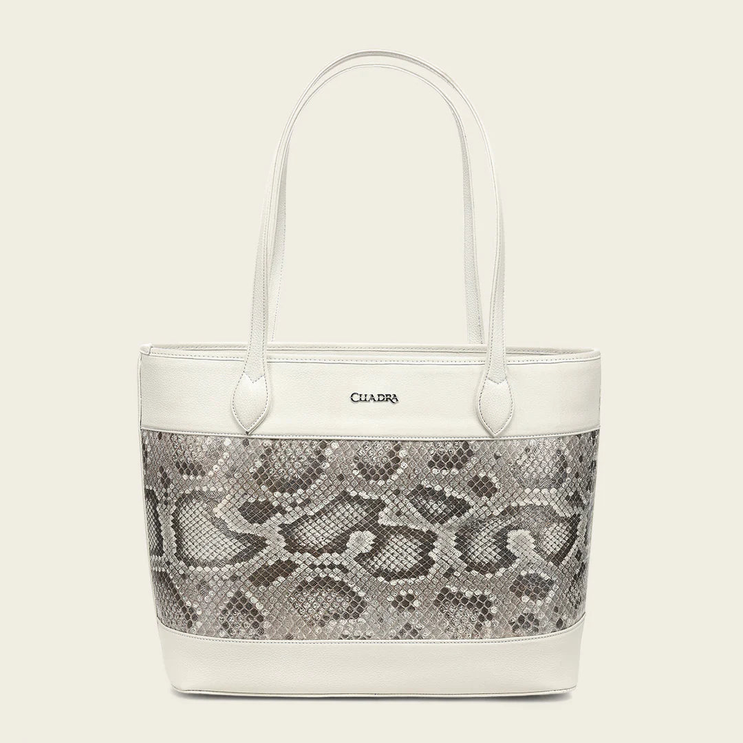 BOD4JPM - Cuadra White Fashion Leather Tote Bag for Women