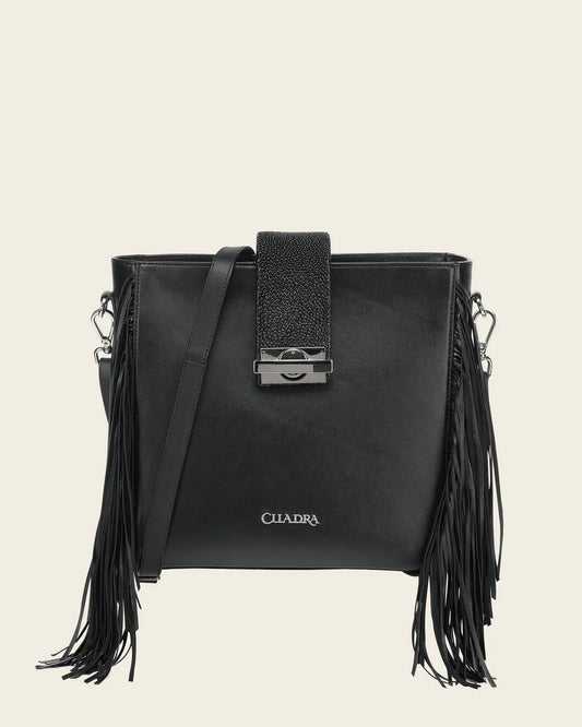 BOD4KMA - Cuadra Black Dress Fashion Stingray Purse for Women