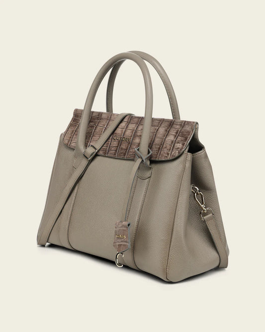 BOD4ONL - Cuadra Gray Dress Fashion Niloticus Totebag for Women