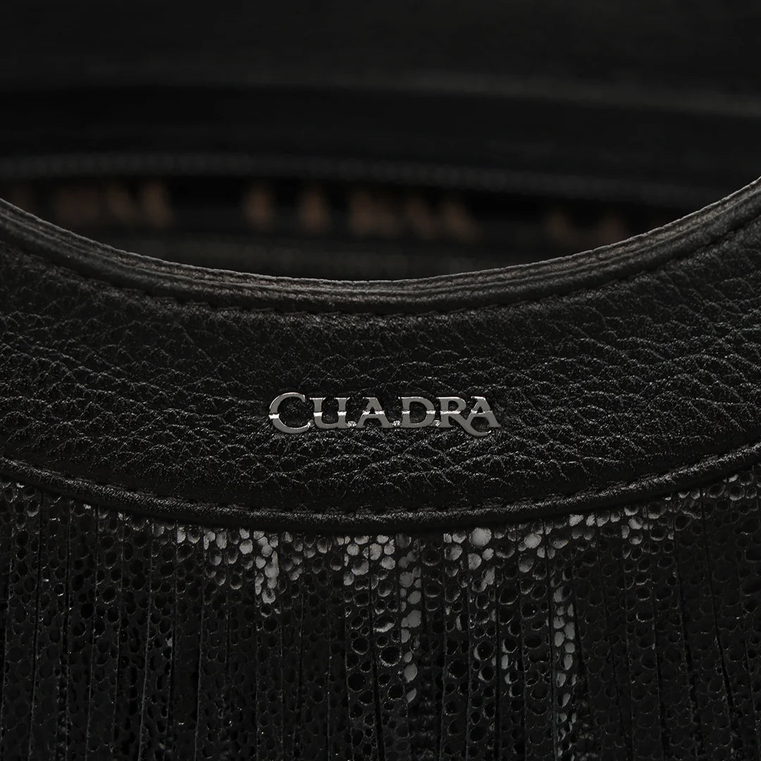 BOD4ZRS - Cuadra black western fringe leather hobo handbag for women