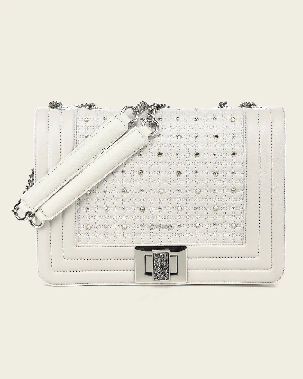 BOD5ACO - White Cuadra Leather Ladies Purse Handbag for Women