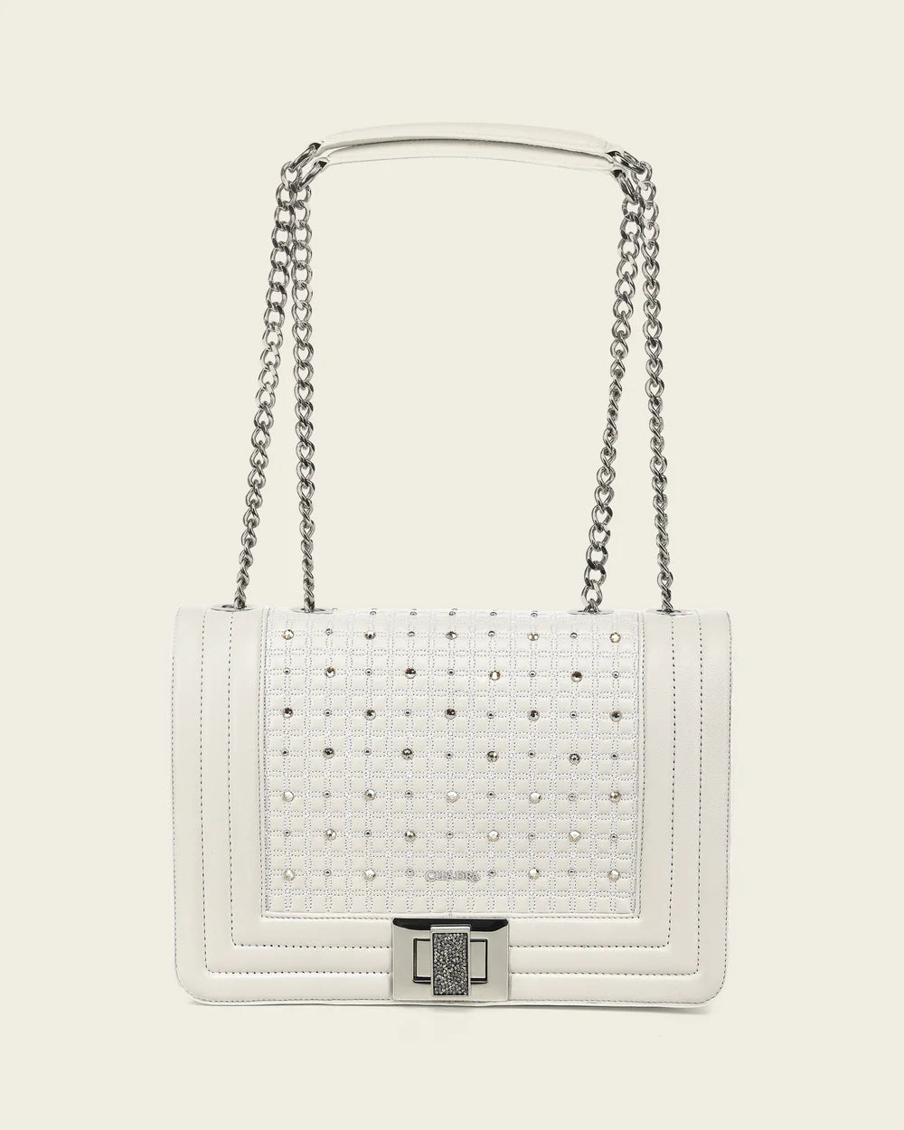 BOD5ACO - White Cuadra Leather Ladies Purse Handbag for Women