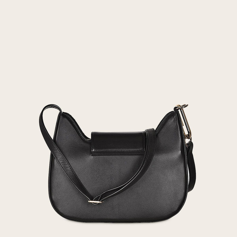 BOD88PI - Cuadra Black Fashion Python Crossbody Bag for Women
