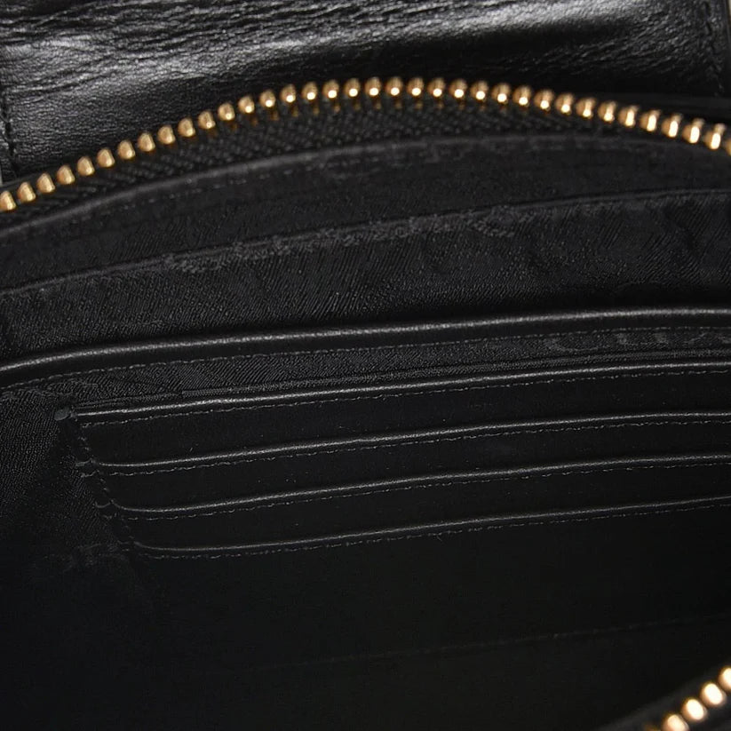 BOD88PI - Cuadra Black Fashion Python Crossbody Bag for Women
