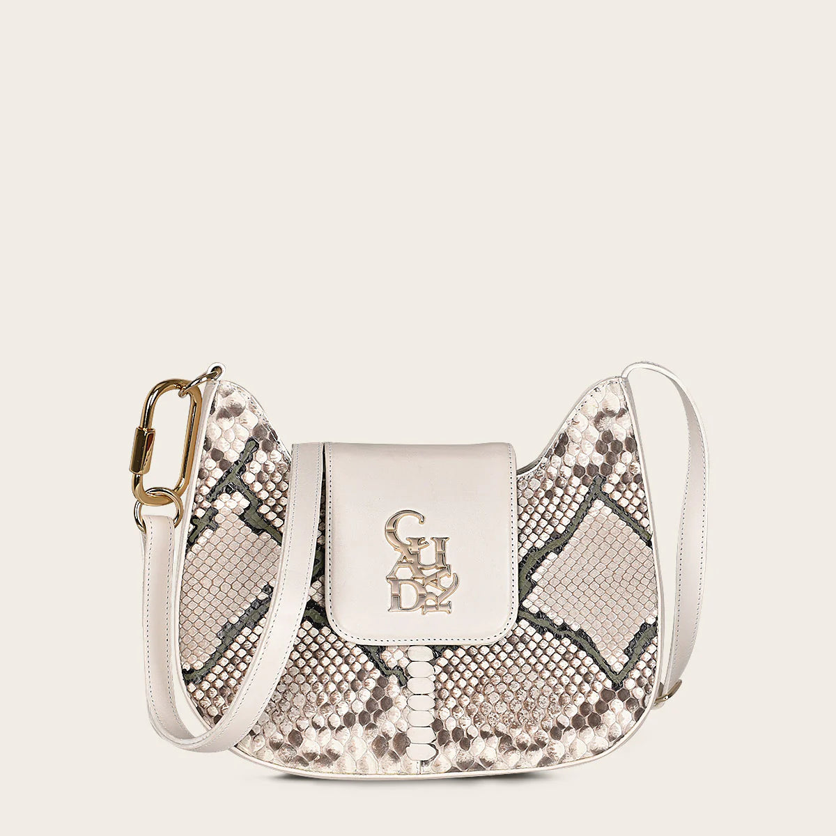 BOD88PI - Cuadra white fashion python crossbody bag for women-Kuet.us